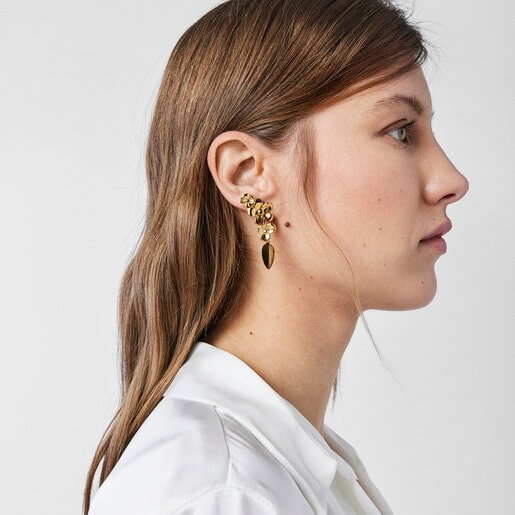 Short Silver Vermeil Fragile Nature Earrings