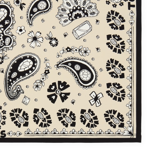 ベージュカラーのバンダナスカーフ TOUS Gems | TOUS