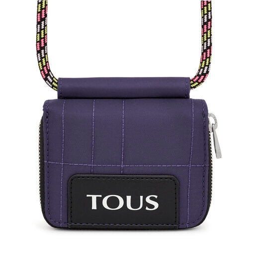 Purple TOUS Empire Padded Hanging change purse