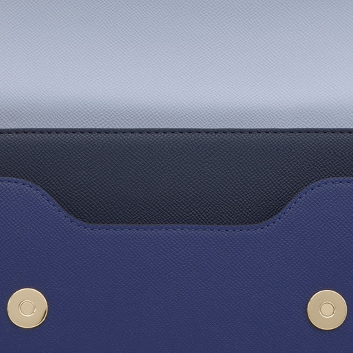 Bandolera mediana azul marino Audree Saffiano