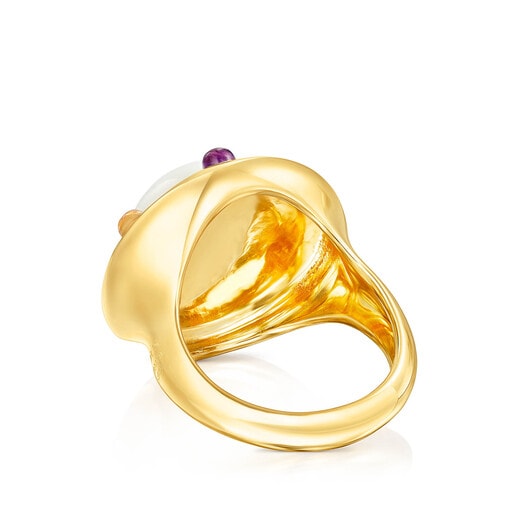 TOUS Silver vermeil Magic Nature Ring with moonstone and gemstones |  Westland Mall