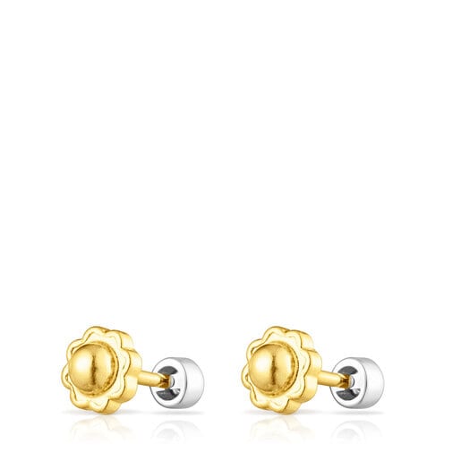 Yellow and White Gold TOUS Diamonds earrings | TOUS