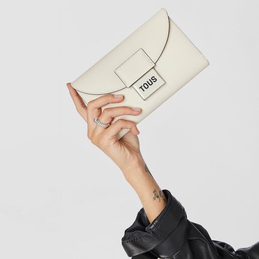 Beige TOUS Sylvia Flap Wallet