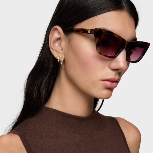 Lunettes de soleil havane Bear Square