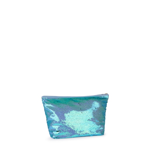 小型 ブルー Kaos Shock Sequins ハンドバッグ