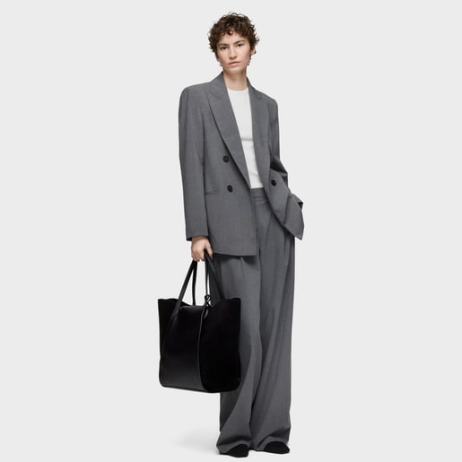 Capazo grande negro TOUS Tulip