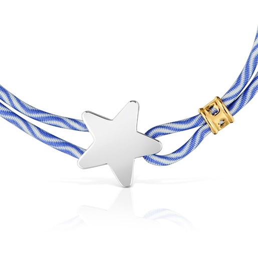 سوار مرِن باللون الأزرق بنجمة من الفضة من تشكيلة Sweet Dolls