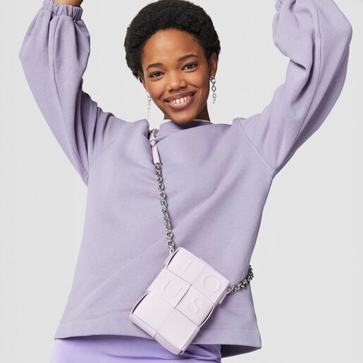 Mini bolso malva y beige TOUS Damas