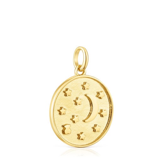 Silver vermeil moon and stars Medallion Efecttous | TOUS