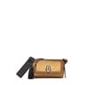 Mini bolsa crossbody de couro dourado Bridgy