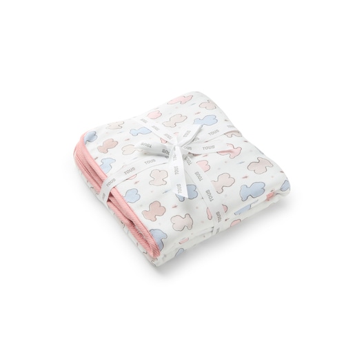 Tous Baby bath cape in Colors pink