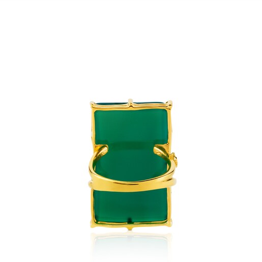 Anillo Erma con baño de oro 18 kt sobre plata