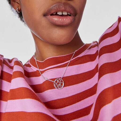 Серебряное ожерелье Silueta с жемчугом