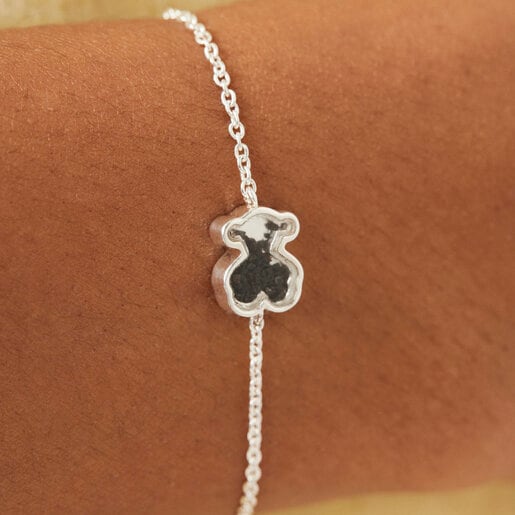 Silver Areia Bracelet with onyx