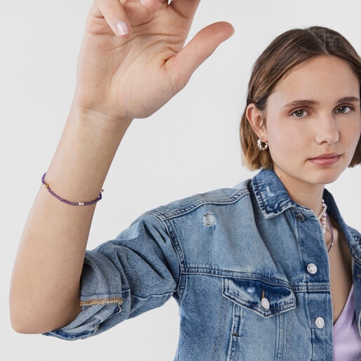 צמיד TOUS Joy Bits מוורמיל כסף ואמטיסט