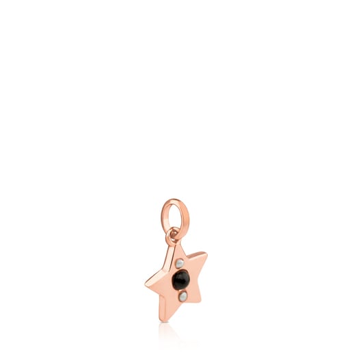 Pendentif Super Power en Argent Vermeil rose avec Spinelle et Perle