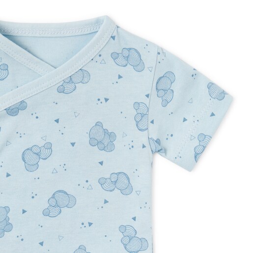 Pack of wrapover baby bodysuits in Pic sky blue TOUS