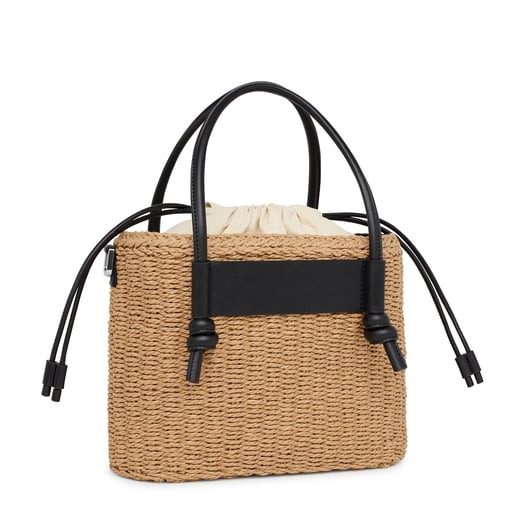 Medium black raffia Scoubidou Tote bag TOUS