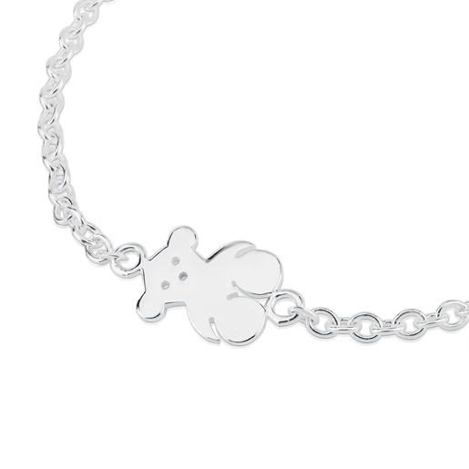 Silver TOUS Bear Bracelet 16cm.