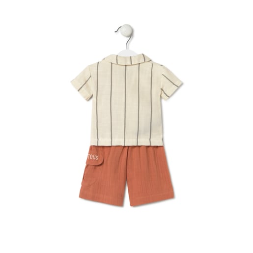 Conjunto de bebé niño Classic teja