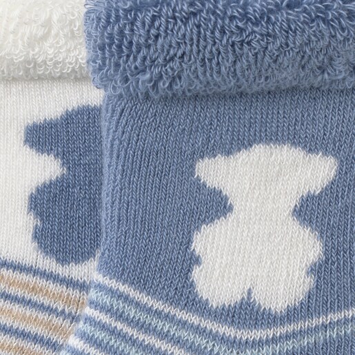 Pack of 2 pairs of baby socks in SSocks blue