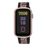 Montre smartwatch avec bracelets en nylon et en silicone rose pâle T-Band