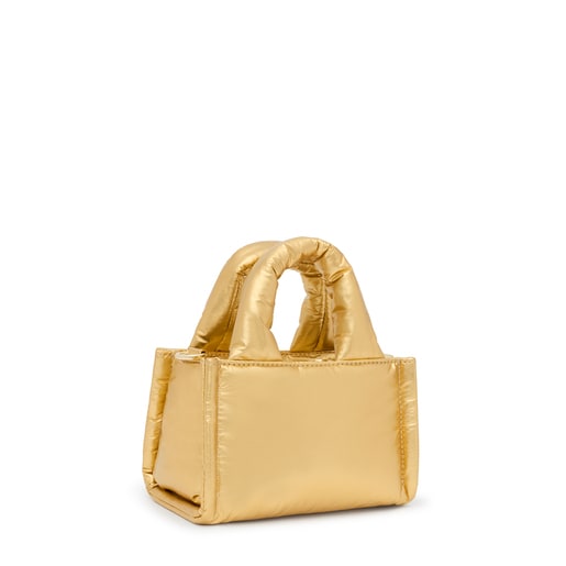 حقيبة ميني واسعة باللون الذهبي من التشكيلة TOUS Party