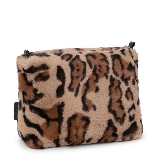 Bolsa grande Amaya Kaos Shock Wild beige y negra