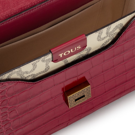 ショルダーバッグ  Kaos Legacy  Kaos柄  M  ベージュ・ワインレッド