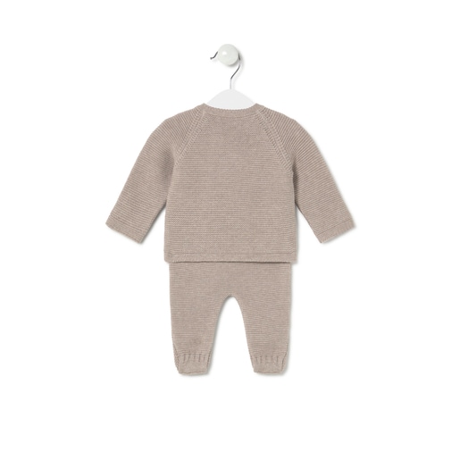 Conjunto de bebé de recién nacido Tricot beige
