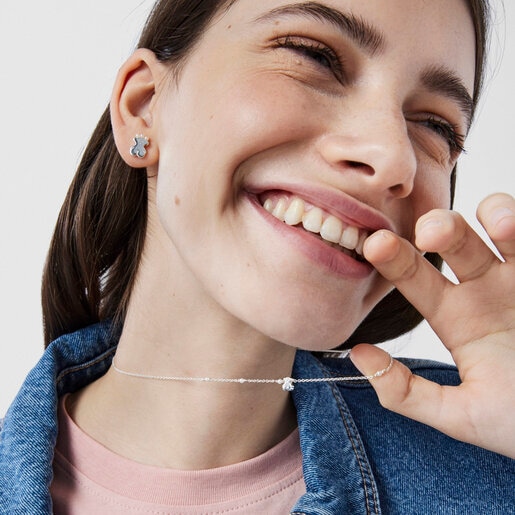 שרשרת כסף סופר פאוור עם פנינים