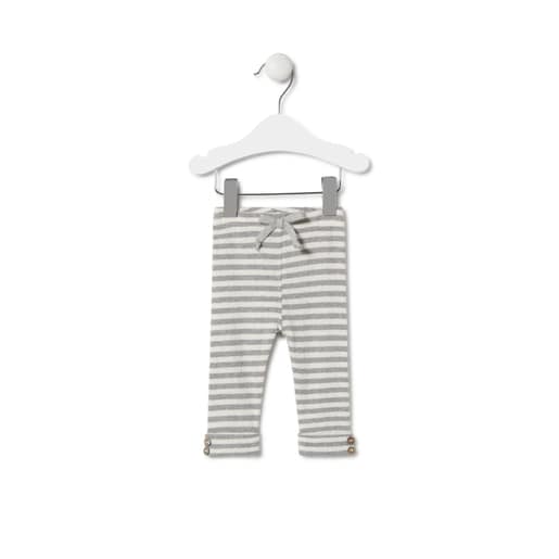 Conjunto de niña liso y a rayas Grey gris