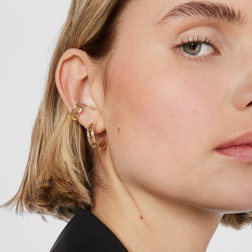 עגיל הליקס Logo מכסף ומוורמיל כסף