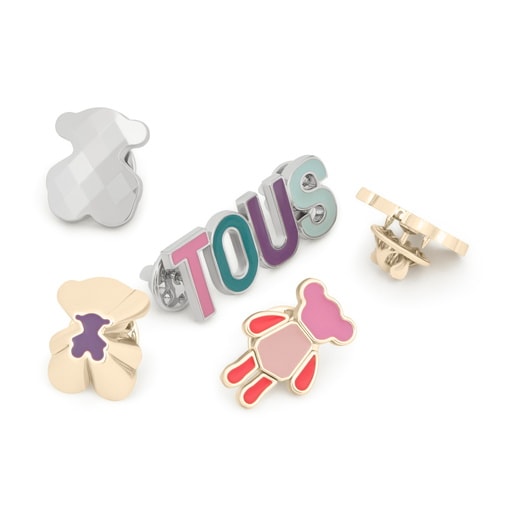 Pack of gold-colored Pins TOUS Bear Style