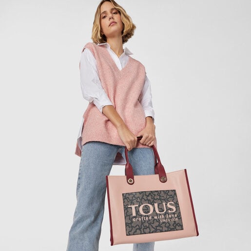 Large pink Amaya Kaos Icon Shopping bag