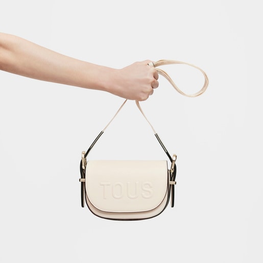 Beige halfmoon mini Crossbody bag TOUS Brenda