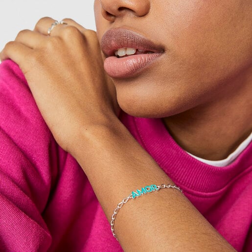 Pulsera Amor azul TOUS Crossword