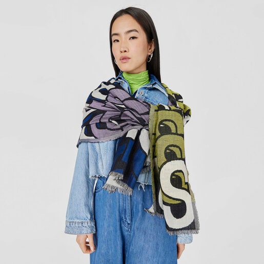 Foulard de jacquard azul TOUS Vera