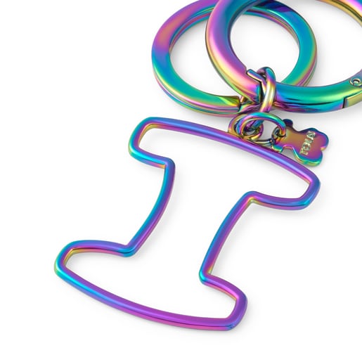 Iridescent Touscedario Letter I Key ring