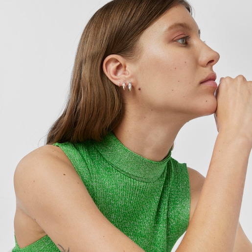 قرط على شكل سوار للأذن Fellow من TOUS مصنوع من الفضة