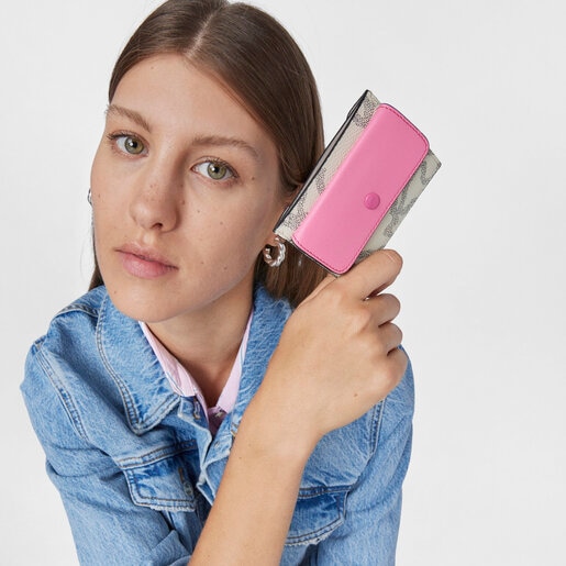 Beige and pink Kaos Legacy Cardholder