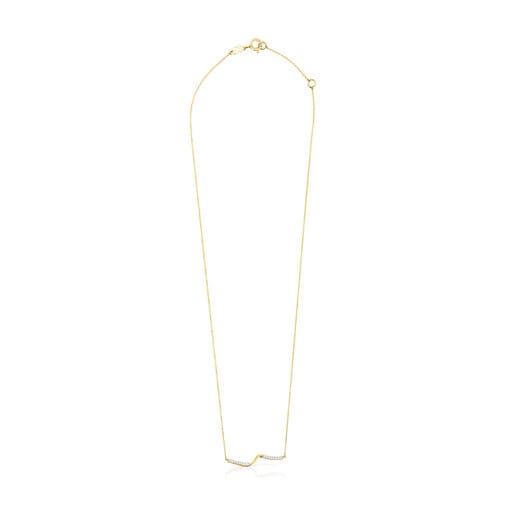 Gold TOUS St Tropez Necklace with diamonds | TOUS