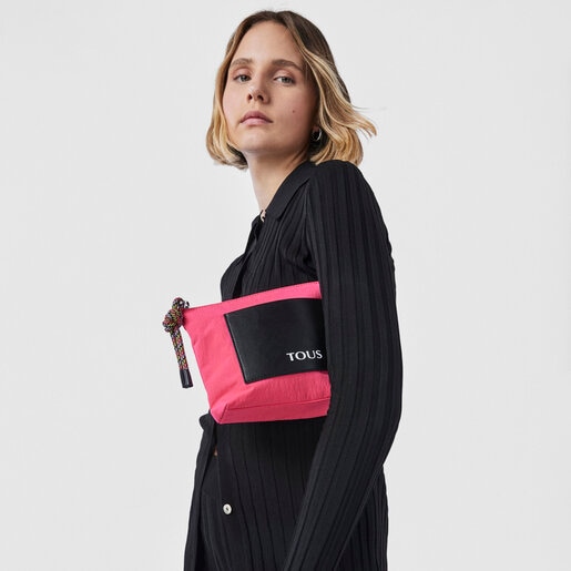 תיק איפור TOUS Empire Cotton בצבע ורוד זוהר