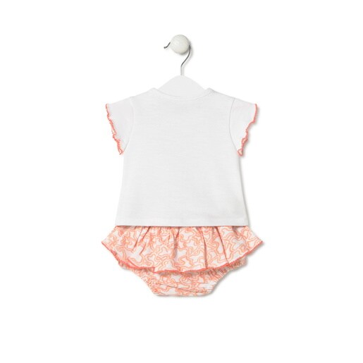 Baby girls outfit in Kaos orange