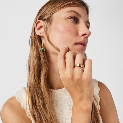 Silver Vermeil Straight hoop Ring