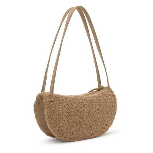 Bolso de hombro camel TOUS Halfmoon