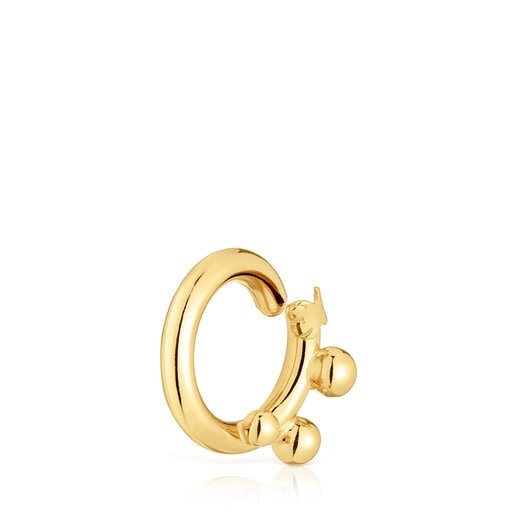 Small Ring with 18kt gold plating over silver and details Hold