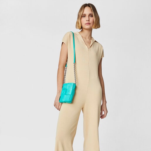 Turquoise and brown TOUS Damas Mini handbag