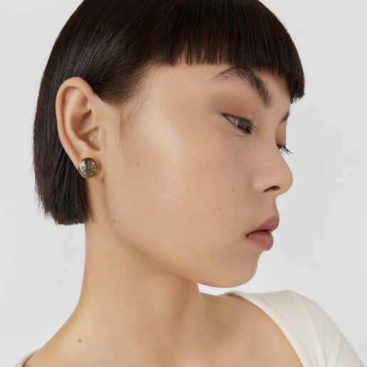 עגילי Twiling מוורמיל כסף וכסף כהה