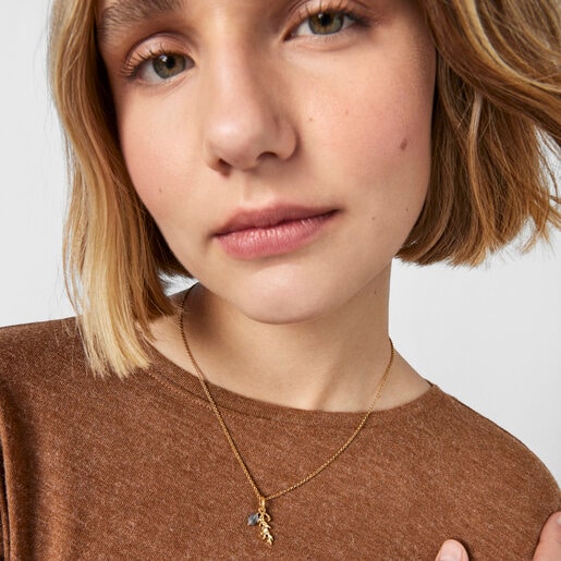 Подвеска Oceaan Color из вермеля с лабрадоритом